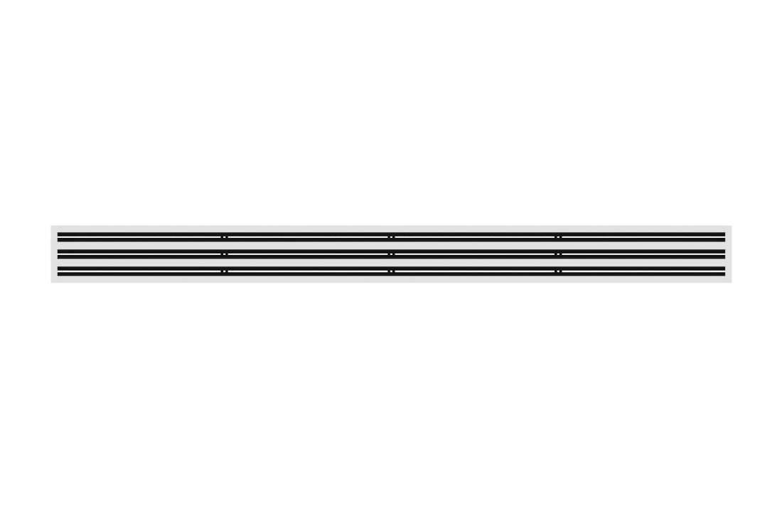 CRYPTIC - 6" Linear Slot Diffuser - 3 Slot - Modern Air Vent Cover for Ceiling, Wall or Floor