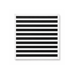 20-inch linear slot diffuser, 10-slot modern AC vent cover, white aluminum, by Cryptic Air