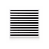 24-inch linear slot diffuser, 12-slot modern AC vent cover, white aluminum, by Cryptic Air