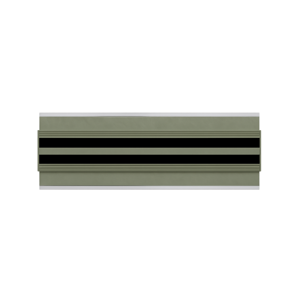 Cryptic Pro 2 Slot mud-in diffuser in black/gray-green by Cryptic Air, flush mount drywall vent cover.