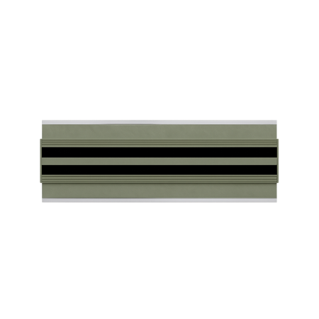 Cryptic Pro 2 Slot mud-in diffuser in black/gray-green by Cryptic Air, flush mount drywall vent cover.
