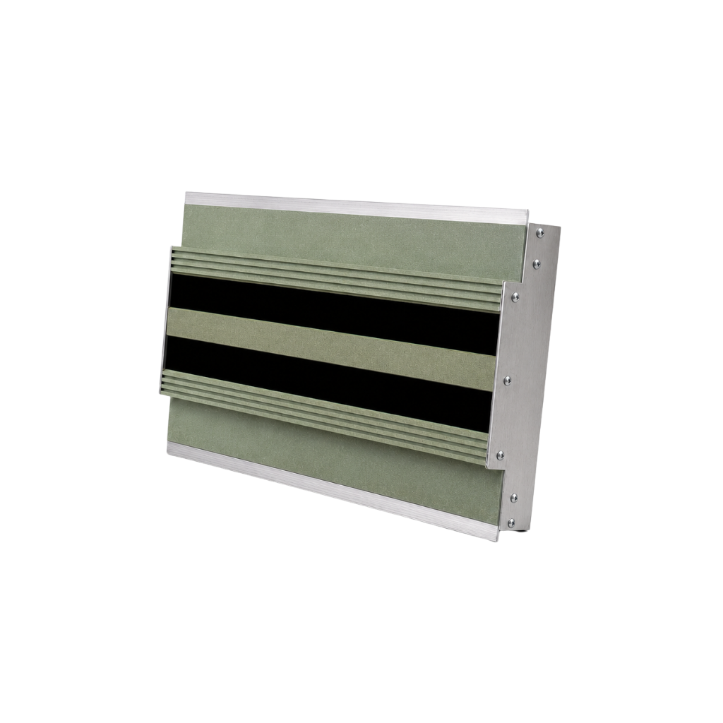 Cryptic Air Pro Mud-In 2 Slot Linear Diffuser, flush mount drywall vent cover, isolated on white background.