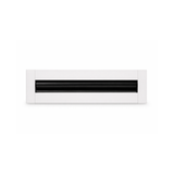 2-inch linear slot diffuser, 1-slot single-slot modern AC vent cover, white aluminum, by Cryptic Air