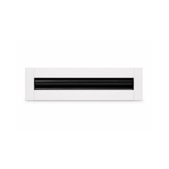 2-inch linear slot diffuser, 1-slot single-slot modern AC vent cover, white aluminum, by Cryptic Air