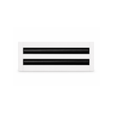 4-inch linear slot diffuser, 2-slot double-slot modern AC vent cover, white aluminum, by Cryptic Air