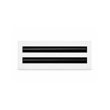 4-inch linear slot diffuser, 2-slot double-slot modern AC vent cover, white aluminum, by Cryptic Air