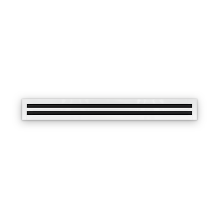 Cryptic Slot 2 slot linear slot diffuser, 44 inch, white