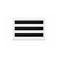 6-inch linear slot diffuser, 3-slot triple-slot modern AC vent cover, white aluminum, by Cryptic Air