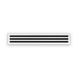 Cryptic Slot 3 slot linear slot diffuser, 40 inch, white