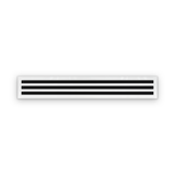 Cryptic Slot 3 slot linear slot diffuser, 44 inch, white