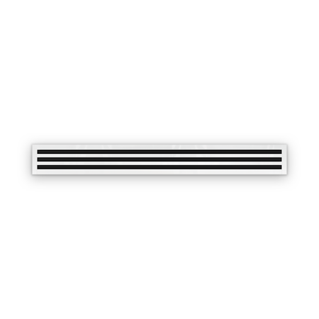 Cryptic Slot 3 slot linear slot diffuser, 60 inch, white