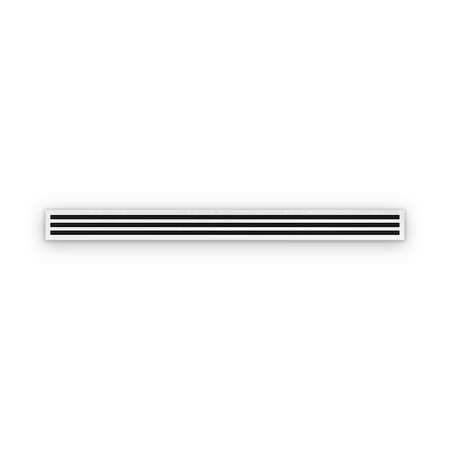 Cryptic Slot 3 slot linear slot diffuser, 84 inch, white