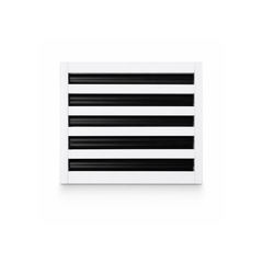 10-inch linear slot diffuser, 5-slot modern AC vent cover, white aluminum, by Cryptic Air