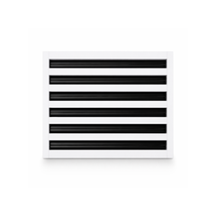 12-inch linear slot diffuser, 6-slot modern AC vent cover, white aluminum, by Cryptic Air