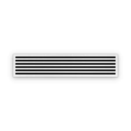 Cryptic Slot 6 slot linear slot diffuser, 60 inch, white