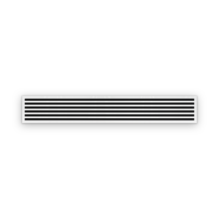 Cryptic Slot 6 slot linear slot diffuser, 84 inch, white