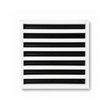 14-inch linear slot diffuser, 7-slot modern AC vent cover, white aluminum, by Cryptic Air