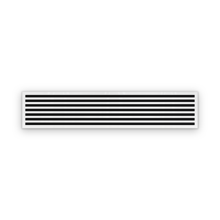 Cryptic Slot 7 slot linear slot diffuser, 72 inch, white