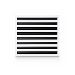 16-inch linear slot diffuser, 8-slot modern AC vent cover, white aluminum, by Cryptic Air