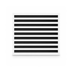 18-inch linear slot diffuser, 9-slot modern AC vent cover, white aluminum, by Cryptic Air