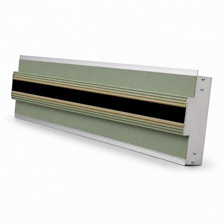 Cryptic Air Pro Mud-In Linear Slot Diffuser: 1-slot, flush mount, green metal, black slot—great for new builds.
