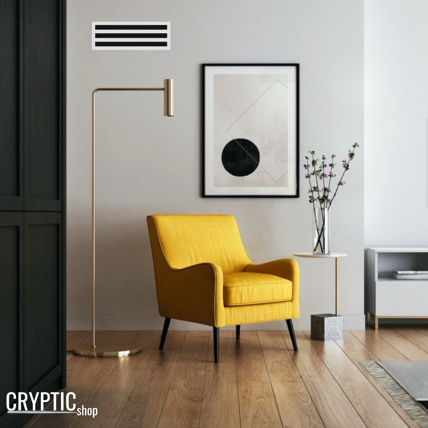 CRYPTIC - 6" Linear Slot Diffuser - 3 Slot -  Modern Air Vent Cover for Ceiling, Wall or Floor