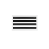 8-inch linear slot diffuser, 4-slot modern AC vent cover, white aluminum, by Cryptic Air