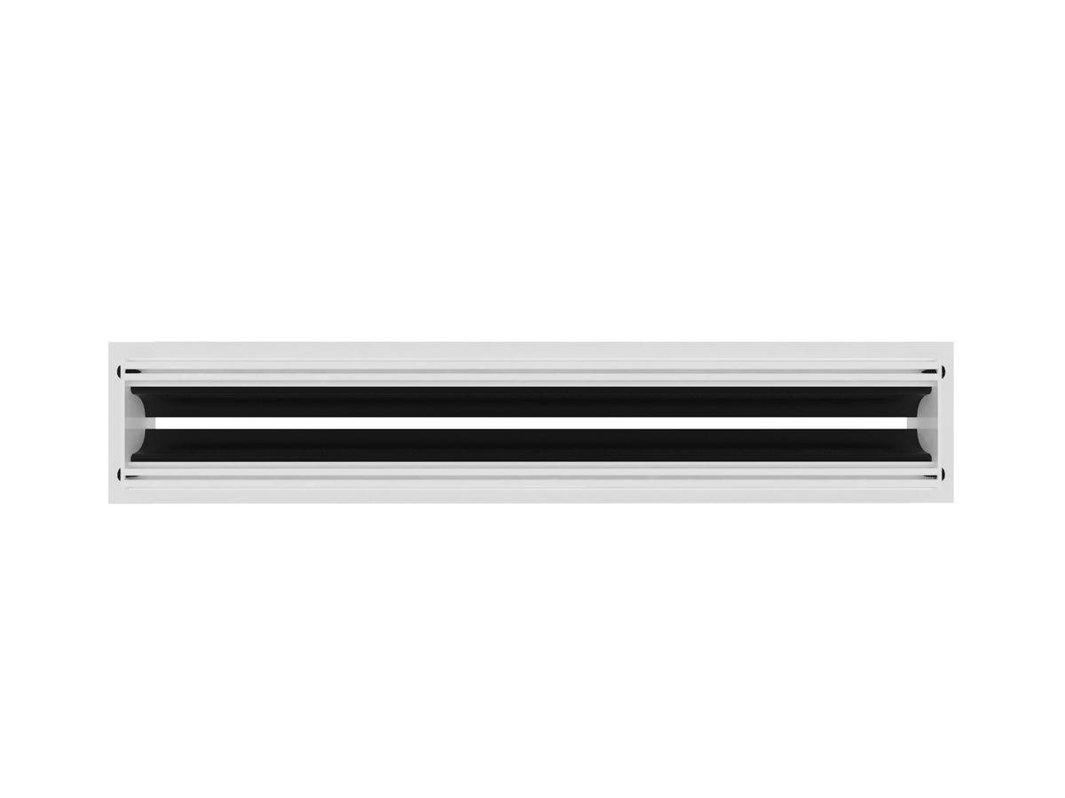 CRYPTIC SHOP-1 12"x2" linear slot diffuser by Cryptic Air, modern vent cover with adjustable airflow.