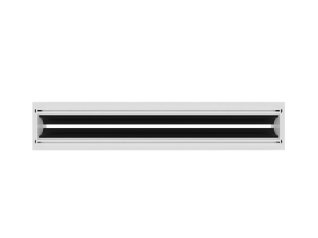 CRYPTIC SHOP-1 12"x2" linear slot diffuser by Cryptic Air, modern vent cover with adjustable airflow.