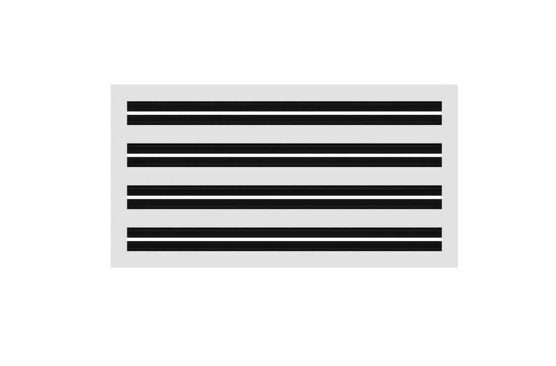 CRYPTIC - 8" Linear Slot Diffuser - 4 Slot -  Modern Air Vent Cover for Ceiling, Wall or Floor